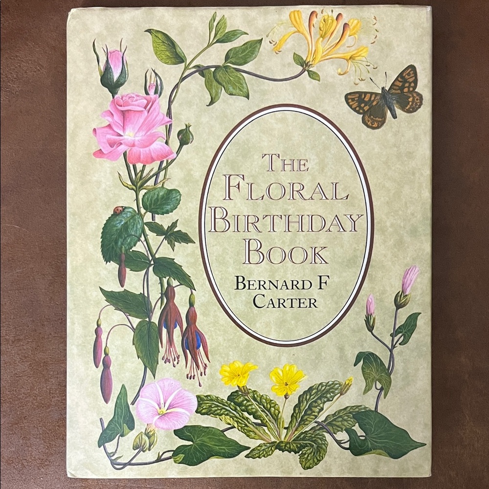 The Floral Birthday Book by - Cream and Green